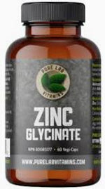Zinc Glycinate - 60 capsules végé - Pure Lab Vitamins - Pure Lab Vitamins