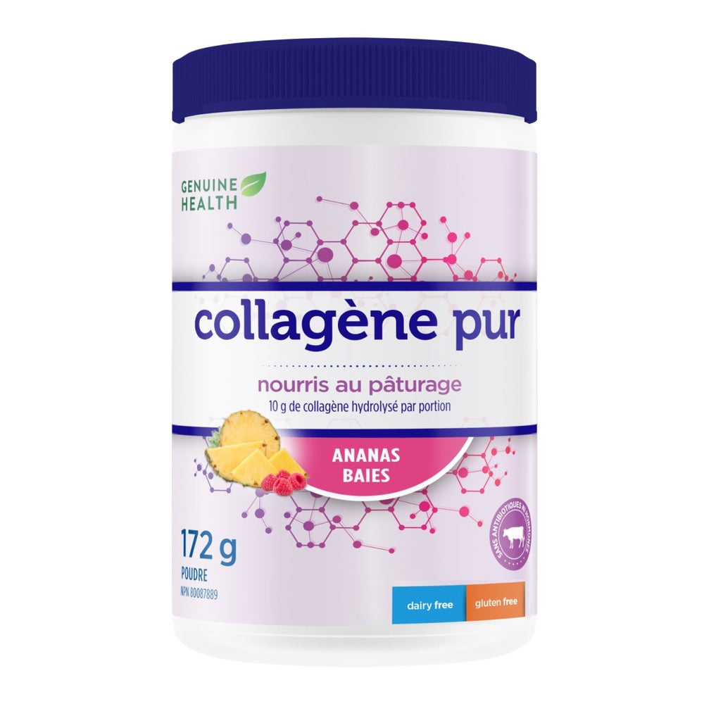 Collagène Bovin Pur - Ananas-Baies - Genuine Health - 172g - Genuine Health