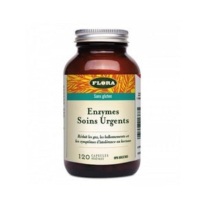 Enzymes - Soins urgents - Flora - 120 Végécapsules - Flora