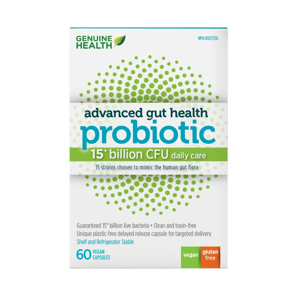 Probiotiques - 15 Milliards - Genuine Health - 60 Capsules - Genuine Health