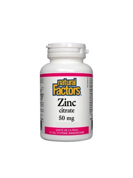 Zinc Citrate 50 mg- 180 Comprimés - Natural Factors - Default - Natural Factors