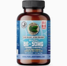 B6 Bioactive - 50mg - 60 capsules végé - Pure Lab Vitamins - Pure Lab Vitamins