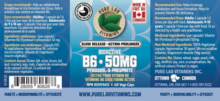 B6 Bioactive - 50mg - Pure Lab Vitamins - Pure Lab Vitamins