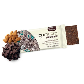 Barre Protéinée Bio - 65g - GoMacro - Chocolat Noir + Amandes - GoMacro