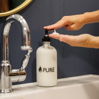 Bouteille en verre vide avec pompe 500mL - PURE