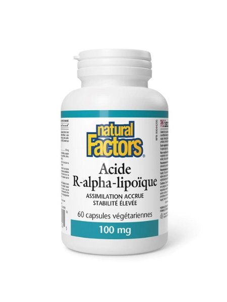 Acide R-alpha-lipoïque - 100mg - 60 caps. - Natural Factors - Natural Factors