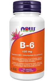 B-6 - 100mg - 100 Capsules - Now - Now