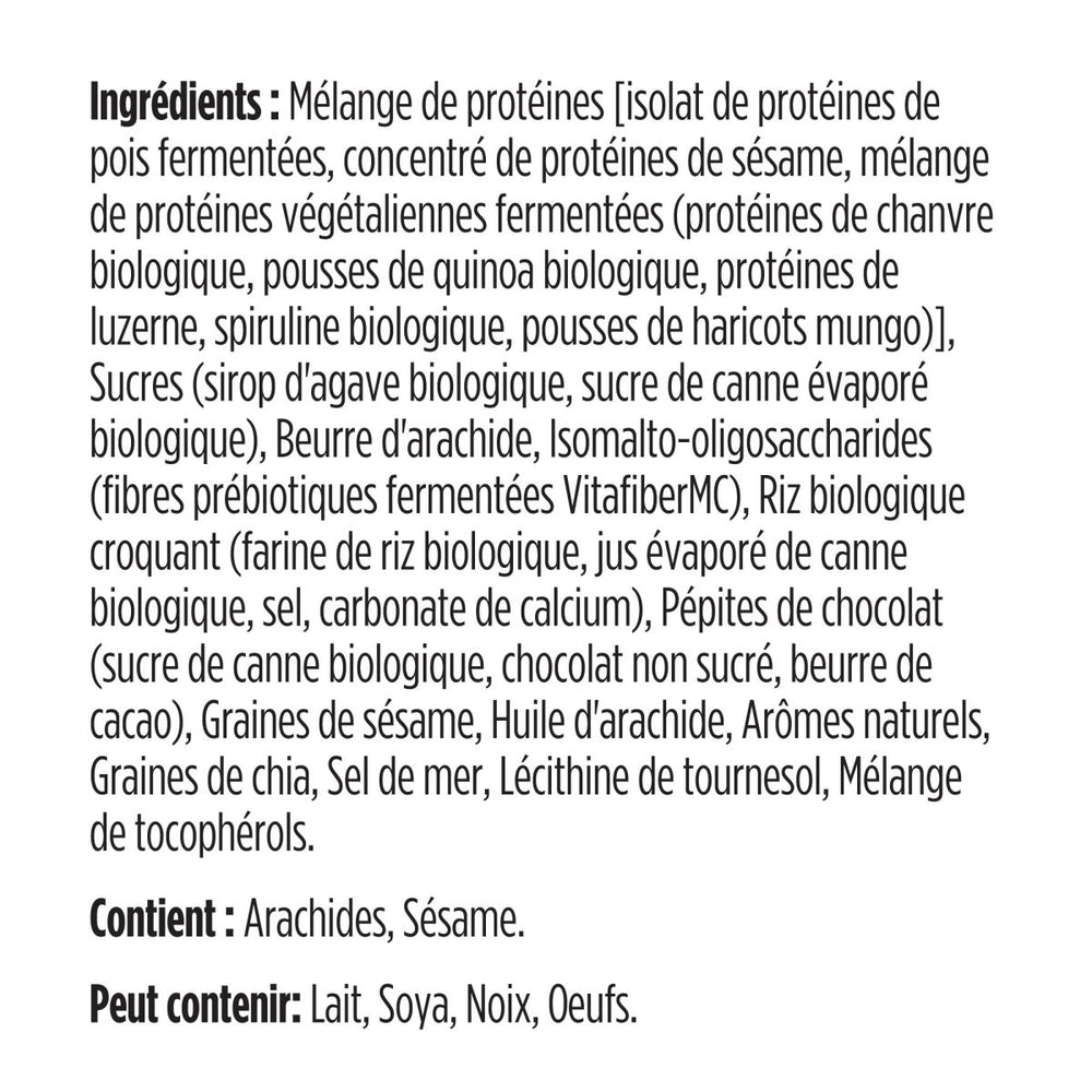 Barre Fermented VeganProteins+ - Beurre Arachide et Chocolat - 55g - Genuine Health