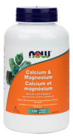 Calcium & Magnésium - Zinc et Vitamine D - Now - 120 gélules - Now