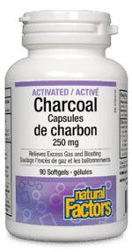 Charbon Activé - 250mg - 90 gélules - Natural Factors - Natural Factors