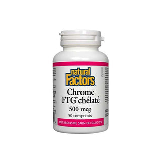 Chrome FTG Chélaté - 500mcg - 90 Comprimés - Natural Factors - Default - Natural Factors