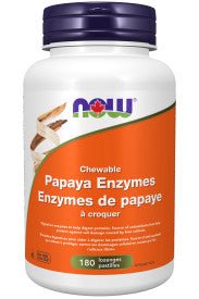 Enzymes de Papaye - 180 Pastilles croquables - Now - Now
