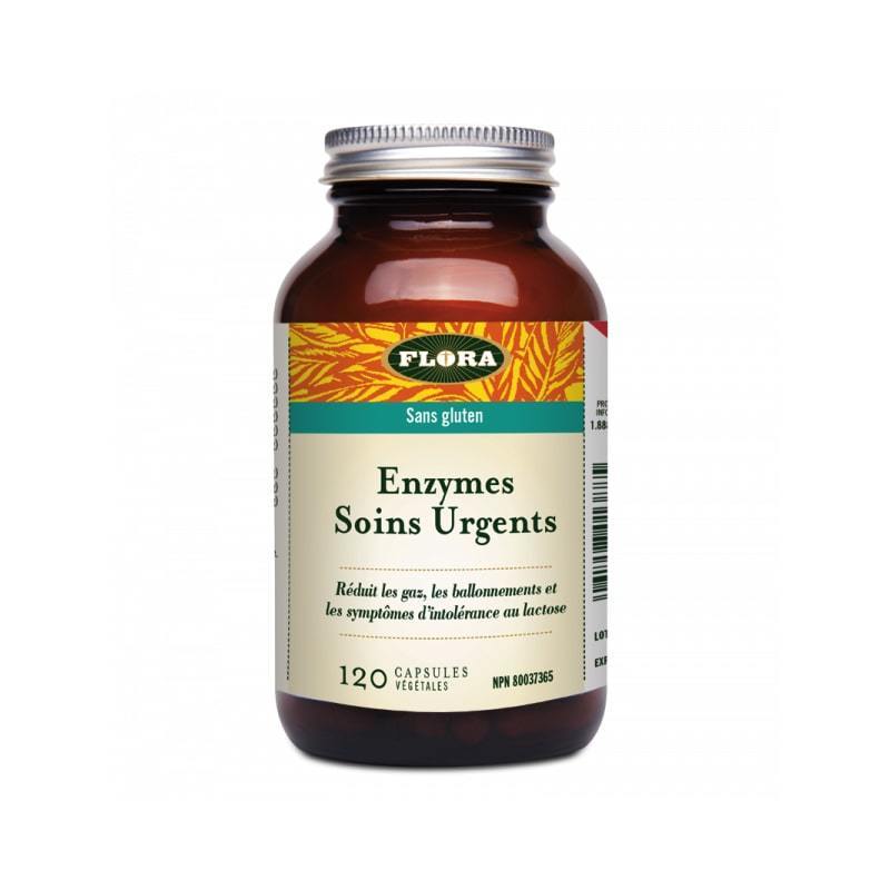 Enzymes - Soins urgents - Flora - 120 Végécapsules - Flora