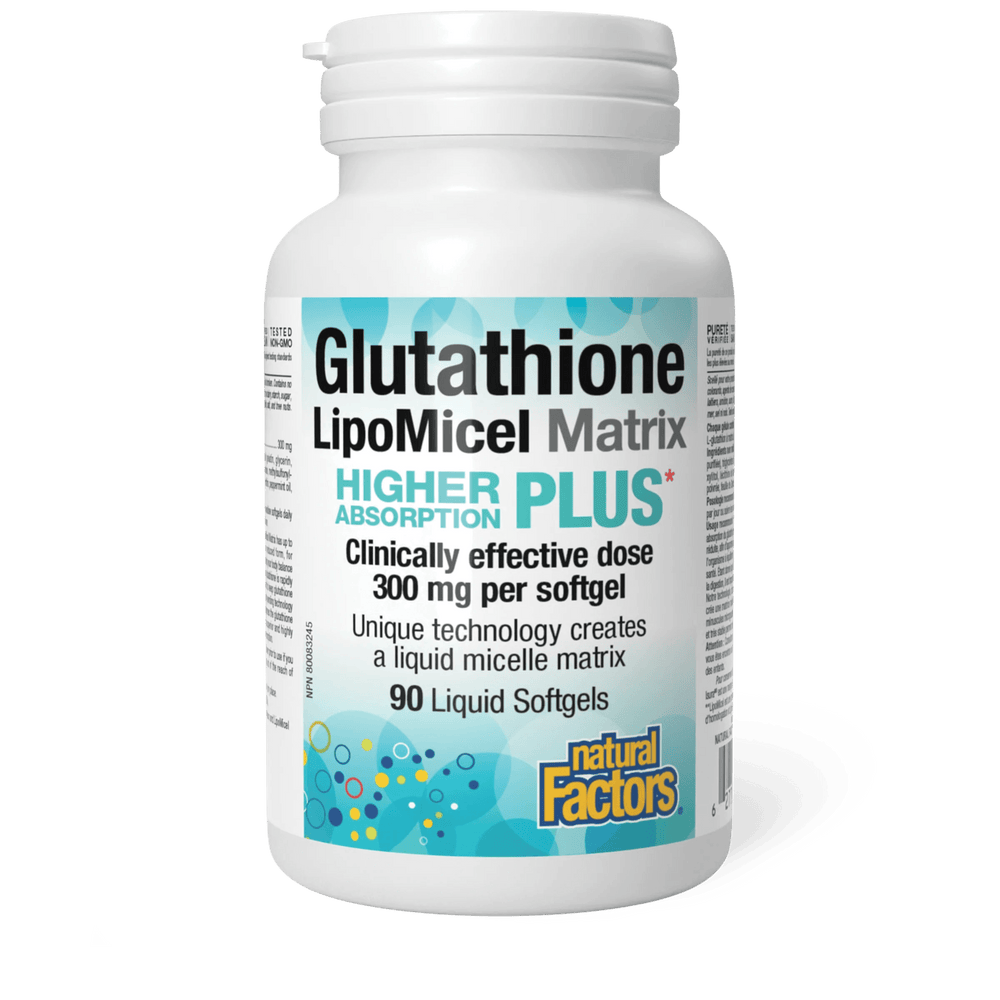 Glutathion Matrice LipoMicel - 300mg - 90 Gélules - Natural Factors