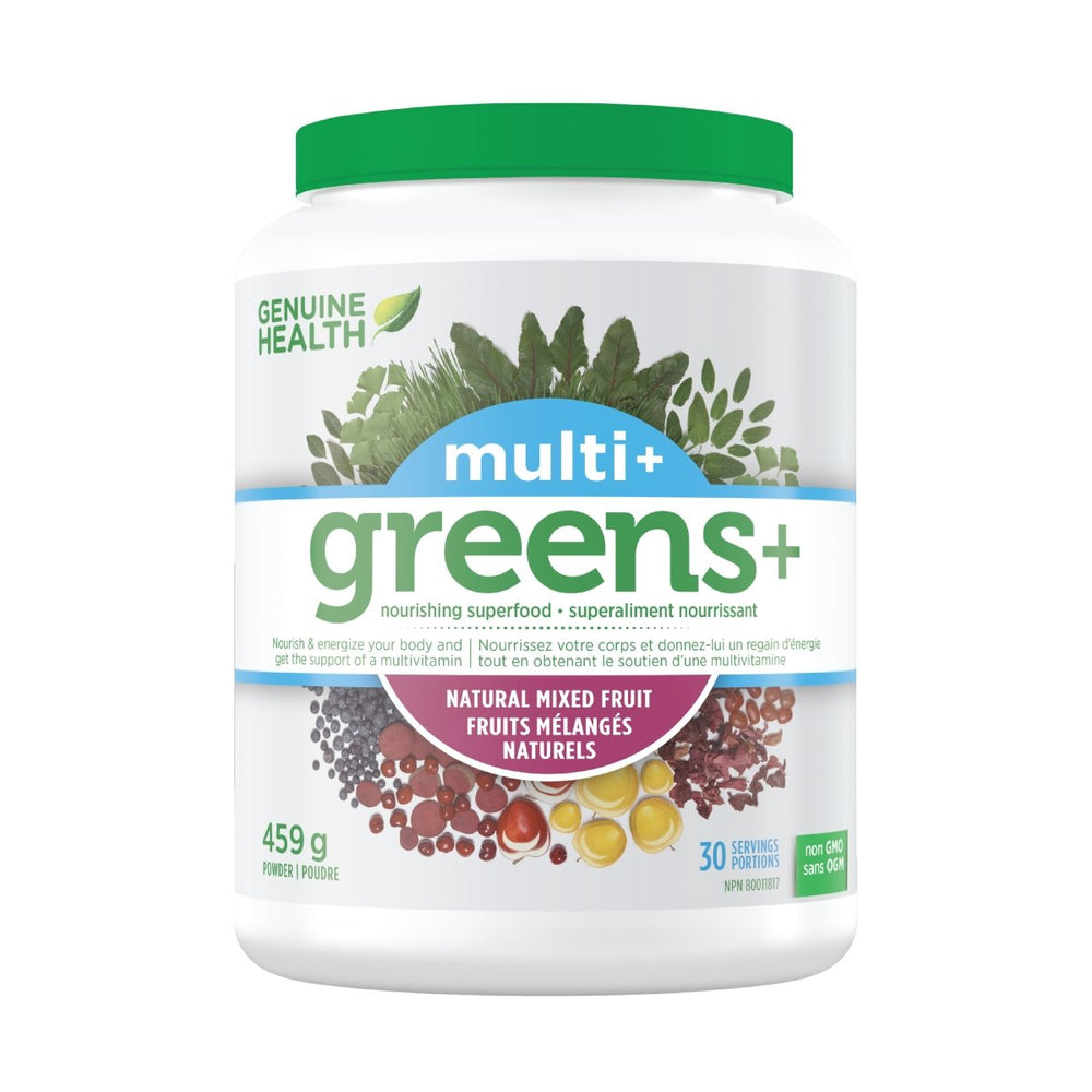 Greens+ Multi+ - fruits mélangés - 459g - Genuine Health - Genuine Health