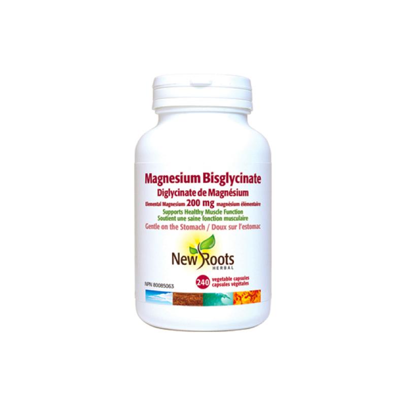 Magnesium Bisglycinate 200mg - 240 Végécapsules - New Roots - New Roots Herbal