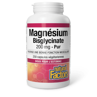 Magnésium Bisglycinate 200mg - 250caps - Natural Factors - Natural Factors