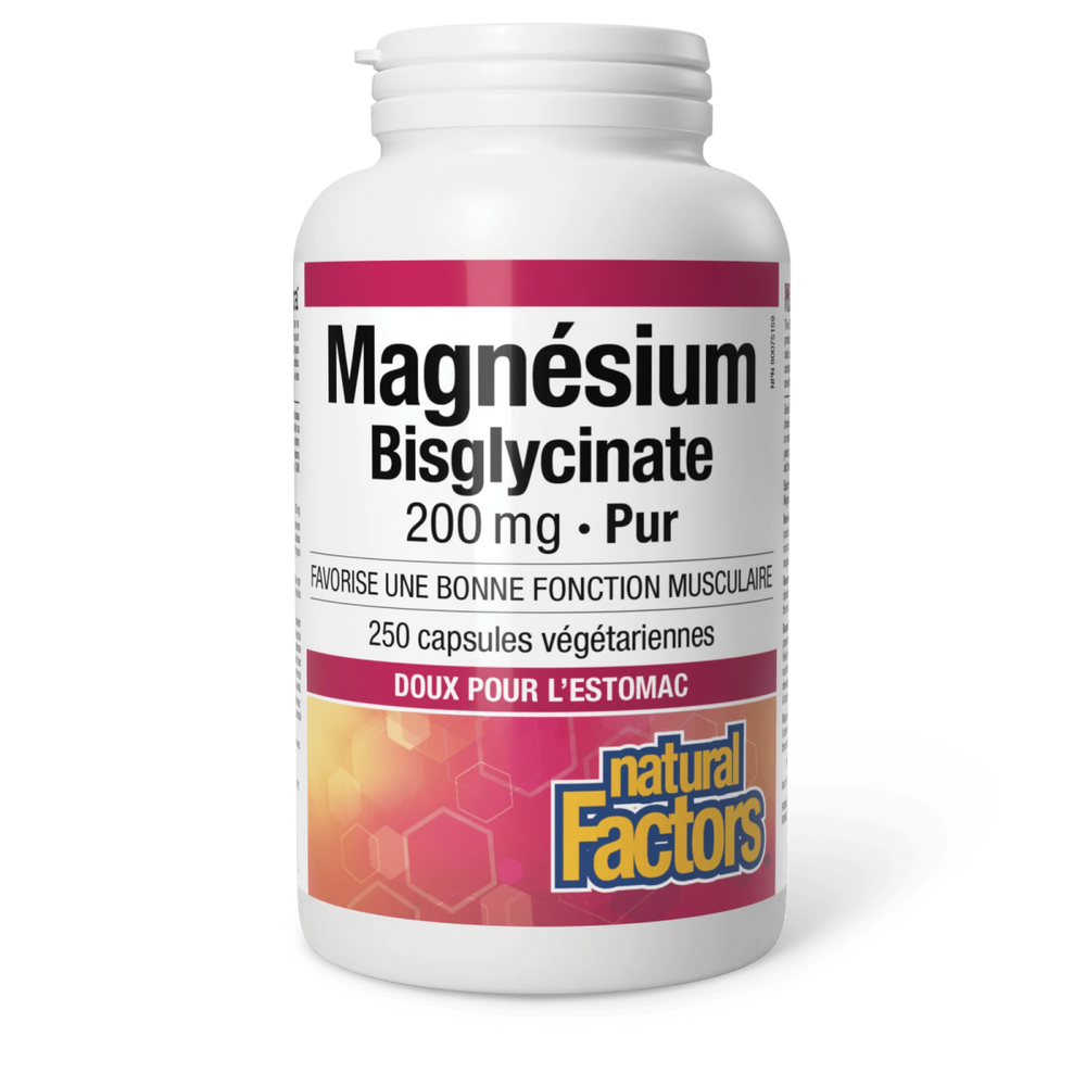 Magnésium Bisglycinate 200mg - 250caps - Natural Factors - Natural Factors