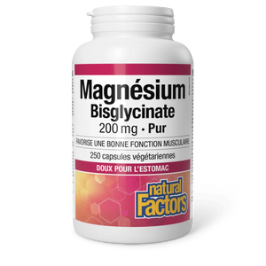 Magnésium Bisglycinate 200mg - 250caps - Natural Factors - Natural Factors