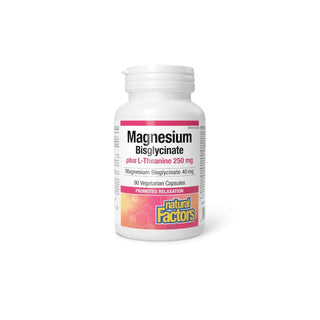 Magnésium Bisglycinate- L-Théanine 250mg - Natural Factors - Natural Factors