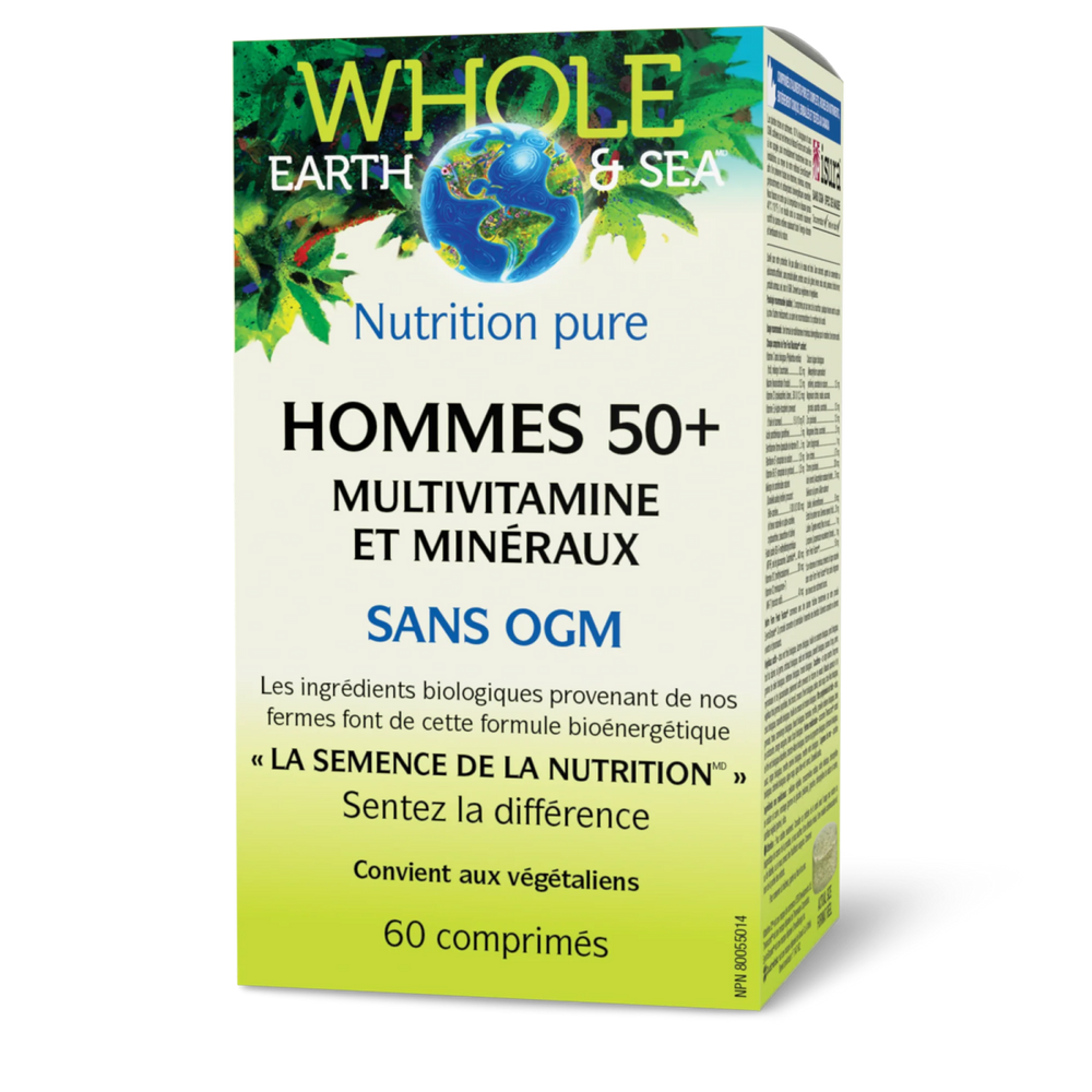 Multi. et Minéraux - Homme 50+ - 60 comp. - Whole Earth&Sea - Natural Factors