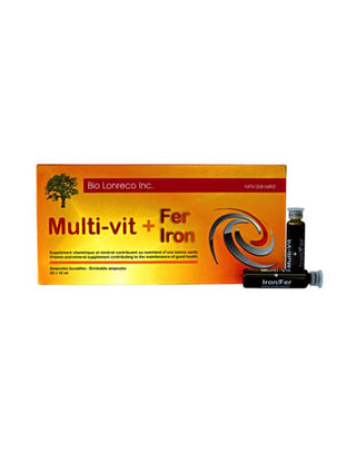 Multi-vit + Fer - 20 ampoules - Bio Lonreco - Bio Lonreco