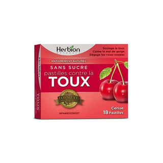 Pastilles contre la toux - Sans-sucre - Herbion - Cerise - Herbion