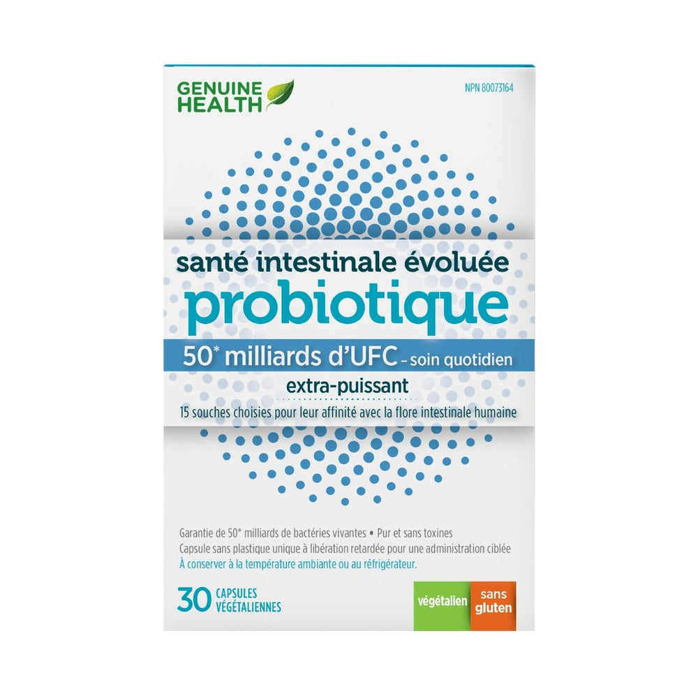 Probiotique 50 Milliards UFC - Genuine Health - 30 Capsules - Genuine Health