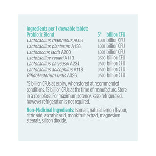 Probiotique Enfants 5 milliards - 30 comprimés - Limonade - Genuine Health - Genuine Health