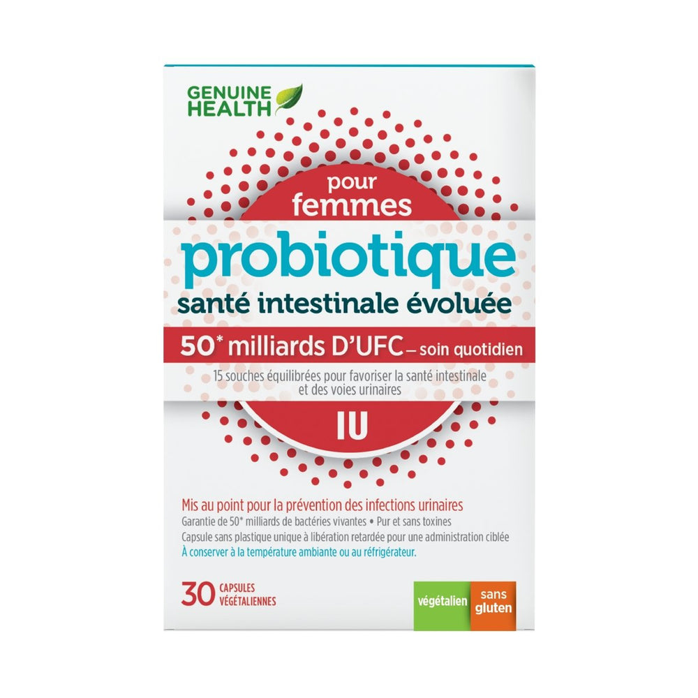 Probiotiques - Femmes - 50 Milliards - Voies urinaires - Genuine Health