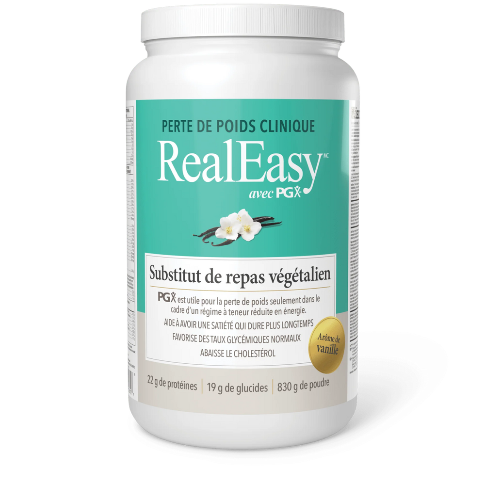 RealEasy - Substitut de repas Végétalien - Vanille - 830g - Natural Factors - Natural Factors