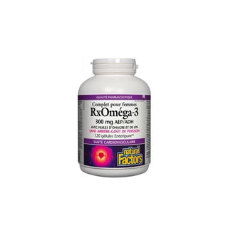 RxOmega-3 - 300mg - Femme - 120 Gélules - Natural Factors - Default - Natural Factors