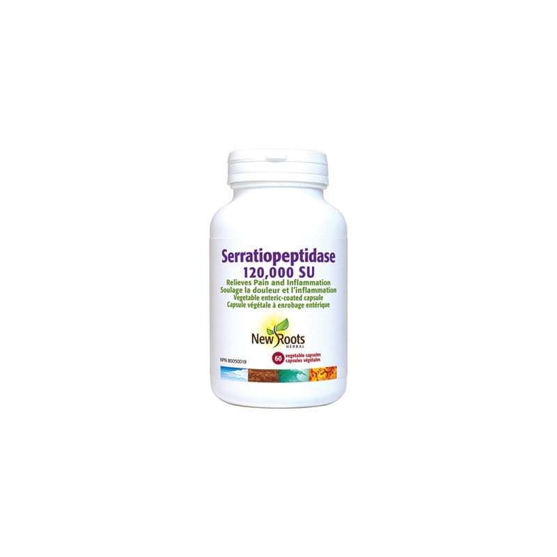 Serratiopeptidase - 120000 SU - 60 capsules - New Roots - Default - New Roots Herbal