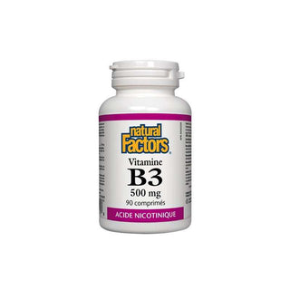 Vitamine B3 - 500mg - 90 Comprimés - Natural Factors - Default - Natural Factors