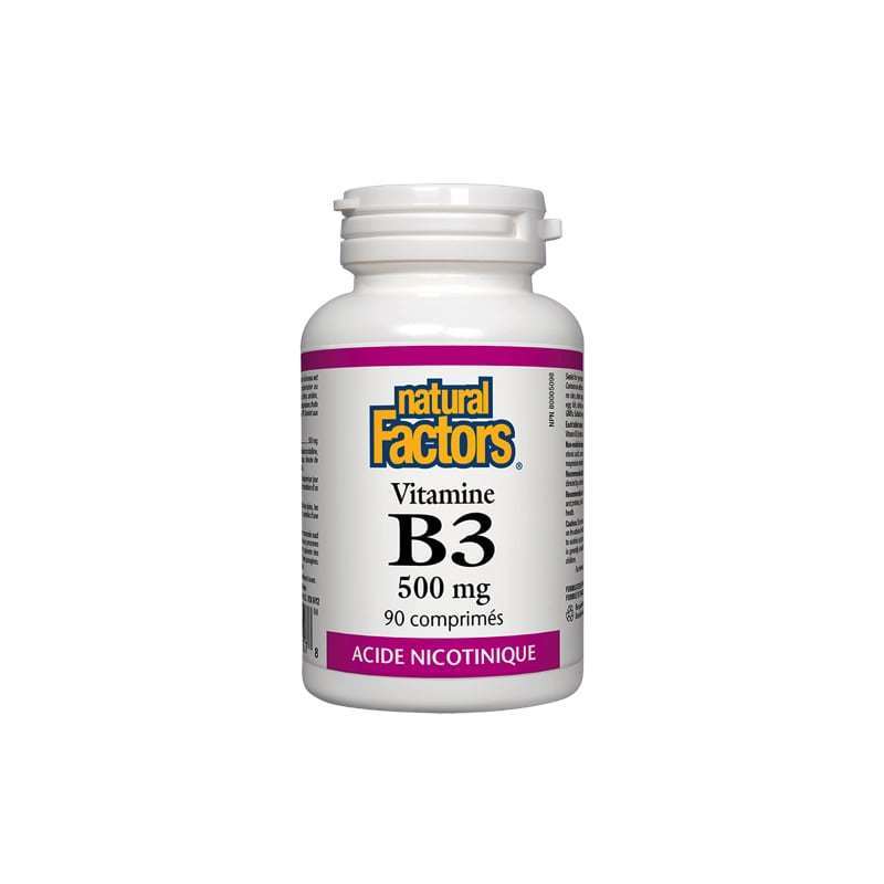 Vitamine B3 - 500mg - 90 Comprimés - Natural Factors - Default - Natural Factors