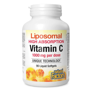 Vitamine C 1000mg - Liposomale - Natural Factors - 90 gélules - Natural Factors