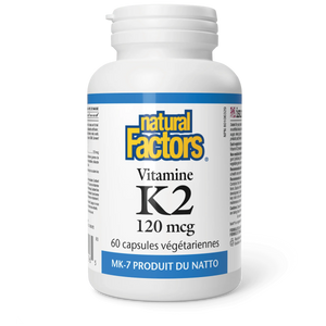 Vitamine K2 - 120mcg - 60 Végé Caps. - Natural Factors - Natural Factors