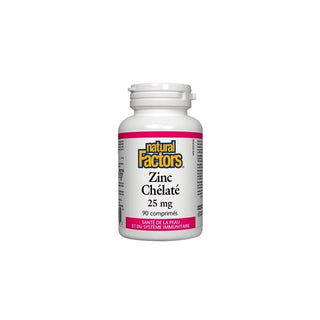 Zinc Chélate - 25mg - 90 Capsules - Natural Factors - Default - Natural Factors